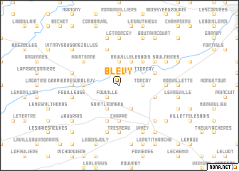 map of Blévy