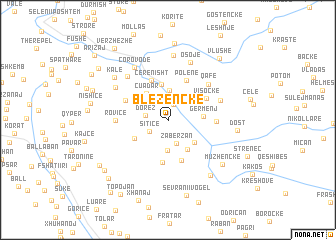 map of Blezënckë