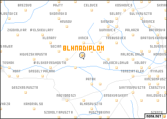 map of Blh nad Ipľom