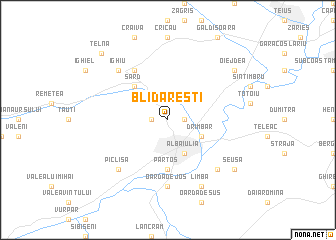 map of Blidăreşti
