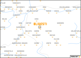 map of Blideşti