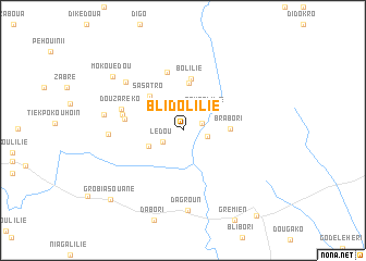 map of Blidolilié