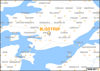 map of Blidstrup