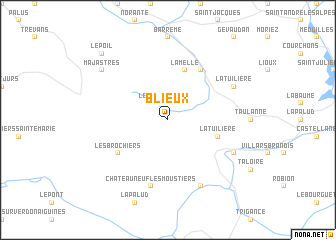 map of Blieux