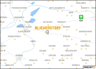 map of Blievenstorf