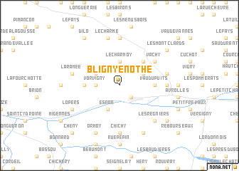 map of Bligny-en-Othe