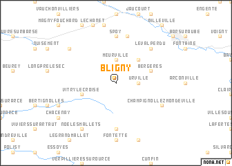 map of Bligny