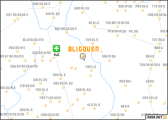 map of Bligouen
