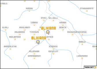map of Blikana