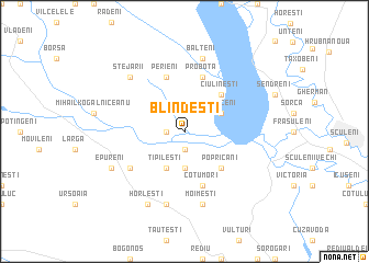 map of Blîndeşti
