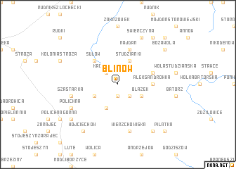 map of Blinów