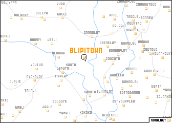 map of Blipi Town