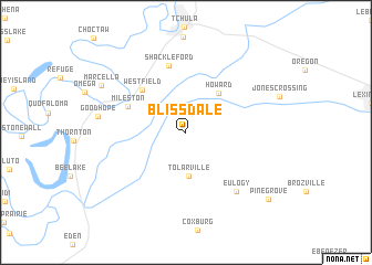 map of Blissdale