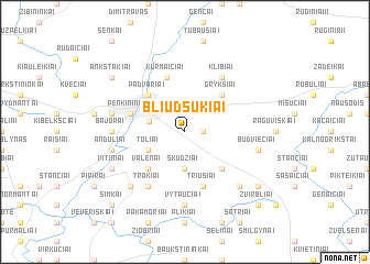 map of Bliūdsukiai