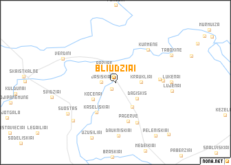 map of Bliūdžiai