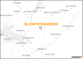 map of Blizhnyaya Igumenka