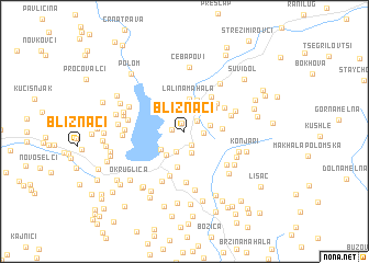 map of Bliznaci