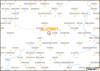 map of Bližňaky