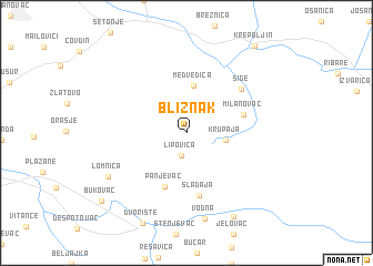 map of Bliznak