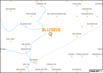 map of Bliznaya