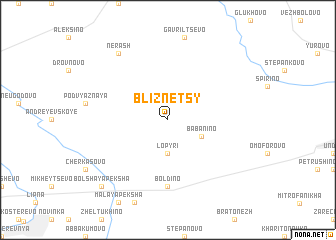 map of Bliznetsy