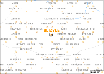 map of Bliżyce