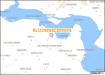 map of Blizzards Corners