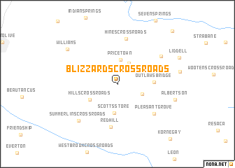 map of Blizzards Crossroads