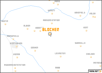 map of Blocher