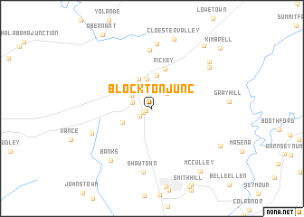 map of Blockton Junc