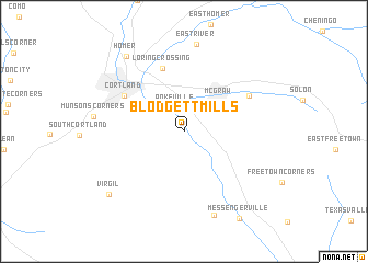 map of Blodgett Mills