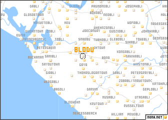 map of Blodu