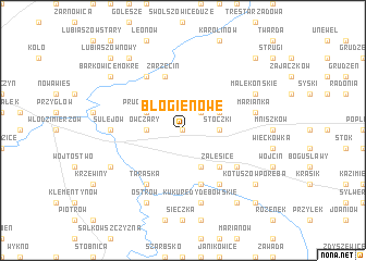 map of Błogie Nowe