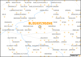 map of Błogie Rządowe