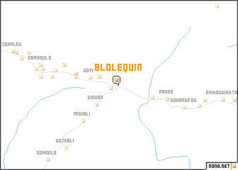 map of Bloléquin