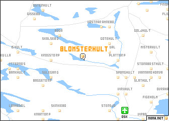 map of Blomsterhult