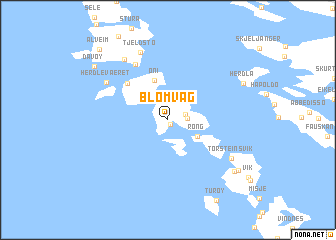 map of Blomvåg