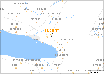 map of Blonay