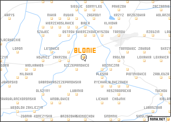 map of Błonie