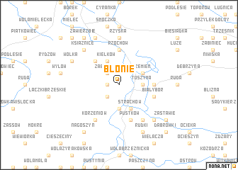 map of Błonie