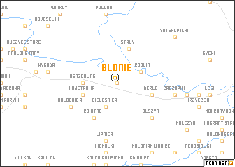 map of Błonie