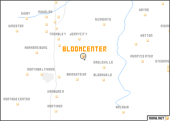 map of Bloom Center