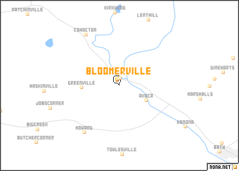 map of Bloomerville