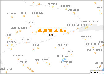 map of Bloomingdale