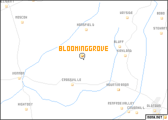 map of Blooming Grove