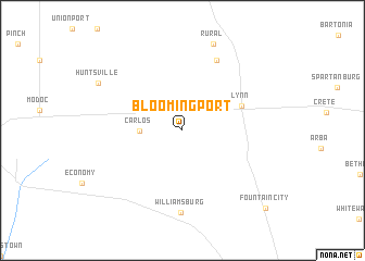 map of Bloomingport