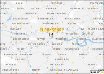 map of Bloomsbury