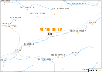 map of Bloomville