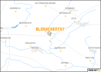 map of Bloshchentsy