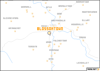 map of Blossomtown